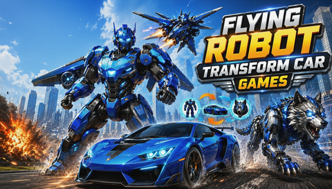 Flying Robot Transform Car Games – play free online